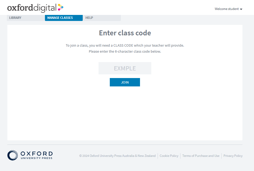 How do I join a class using a Class Code? – Oxford University Press